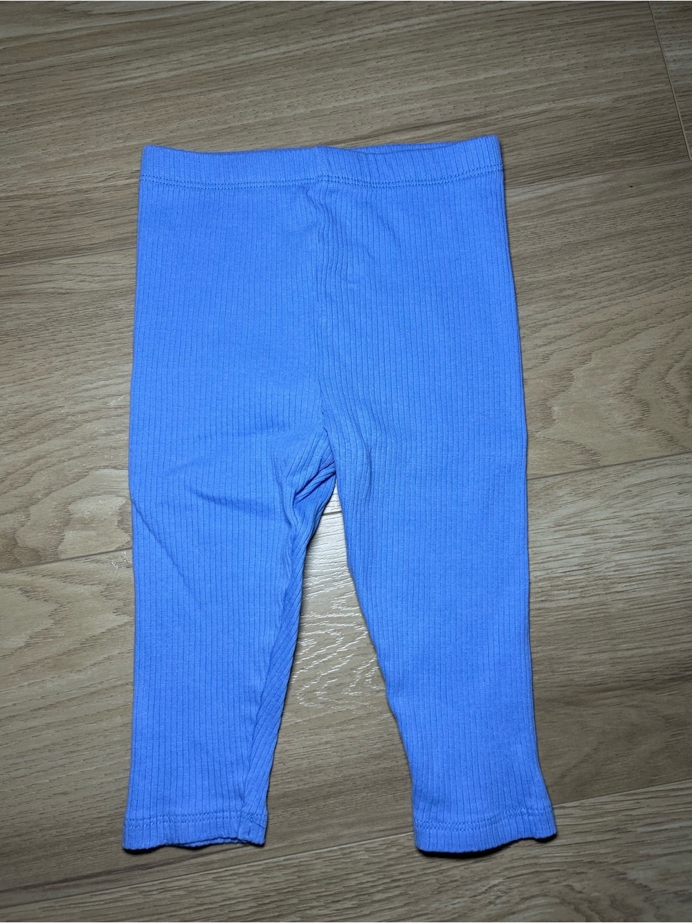 Kids Ribbed Leggings in Periwinkle Blue